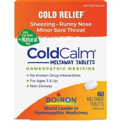 Supliment Natural, ColdCalm, Boiron, pentru Raceala si Gripa, Versiune SUA, 60 tablete
