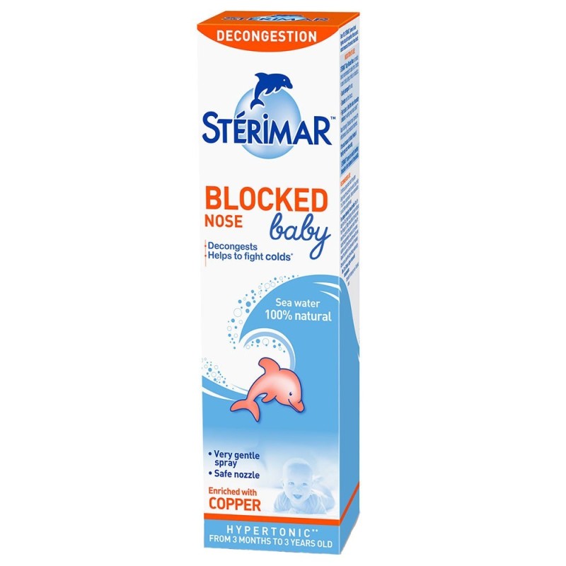Spray Nazal, Sterimar, Baby, Hipertonic, Curatare Eficienta in Cazul Racelii si Rinofaringitei, 100ml