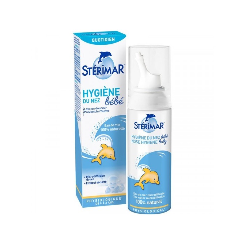 Spray Nazal, Sterimar, Baby, cu Apa de Mare, Curatare Eficienta in Cazul Racelii si Rinofaringitei, 100ml