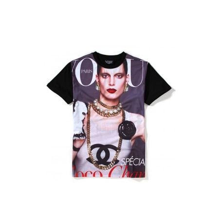 Tricou Barbati, Zamo®, Coco Special, cu Imprimeu Vogue, Revista,, Alb, Marimea L
