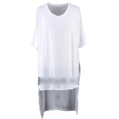 Tricou Barbati, Zamo®, Rick White, Lung, Model Asimetric, Alb, Marimea L