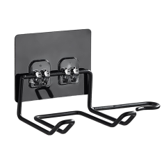 Hair Dryer Holder, Zamo®, Easy Wall Mounting by Self-adhesive System, 18x4.8x7cm, Black Color