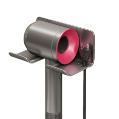 Hair Dryer Holder, Zamo®, Easy Wall Mounting by Self-adhesive System, 15x8x6 cm, Gray Color