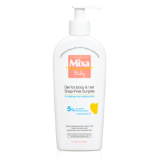 Gel de Dus si Sampon, Mixa, Baby, 2 in 1, cu Ulei de Migdale, Testat Dermatologic, 400ml