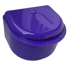 Storage Box, ZAMO®, for Denture, Dental Appliance, Dental Work, Large Size, Purple Color