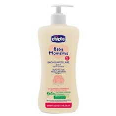 Sampon si Gel de Dus Chicco Micelar Dermatologic Baby Moments Sensitive, 500ml