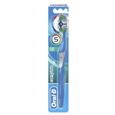 Periuta de Dinti, Oral-B, 5 Way Clean, Complete, Multi-Protectie, Medium, Culoare Bleu