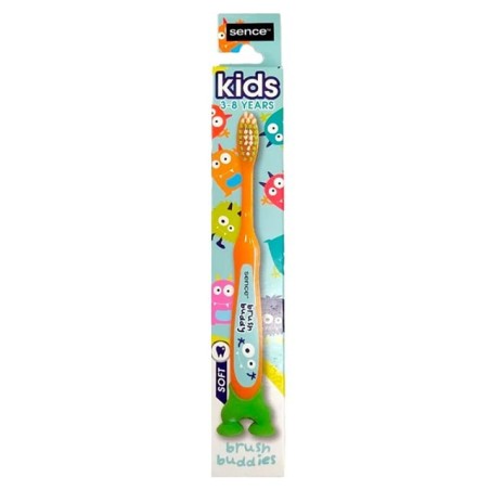 Periuta de Dinti Copii, Sence, Brush Buddy, 3-8 Ani, Soft, Culoare Portocalie