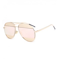 Ochelari de Soare, Zamo®, Rosa Fortuna, Protectie UV400, Model Aviator, Rama Aurie, Lentile Roz
