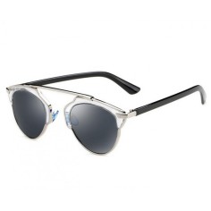 Ochelari de Soare, Zamo®, Apollo So Real, Protectie UV400, Model Aviator, Rama Argintie, Lentile Negre