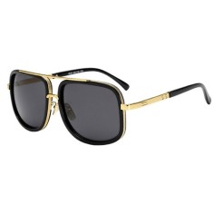 Ochelari de Soare, Zamo®, Pamplona, Protectie UV400, Model Dreptunghiular, Rama Neagra, Lentile Negre