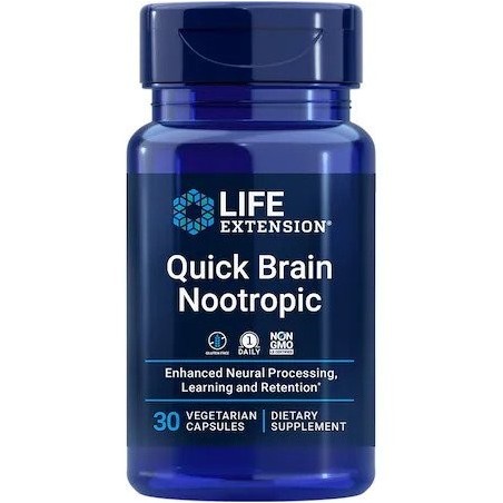 Supliment Alimentar, Life Extension, Quick Brain Nootropic, Stimuleaza Conexiunile Neurologice, 30 capsule