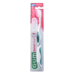 Periuta de Dinti Manuala, GUM, SensiVital 509, Periaj Profund si Delicat, Ultra-Soft, Culoare Alb-Verde