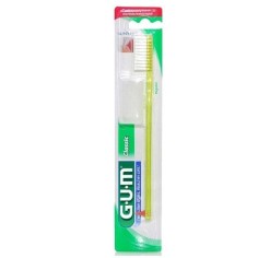 Periuta de Dinti Manuala, GUM, Classic 4-Row 409, Curatarea Placii Bacteriene, Soft, Culoare Verde