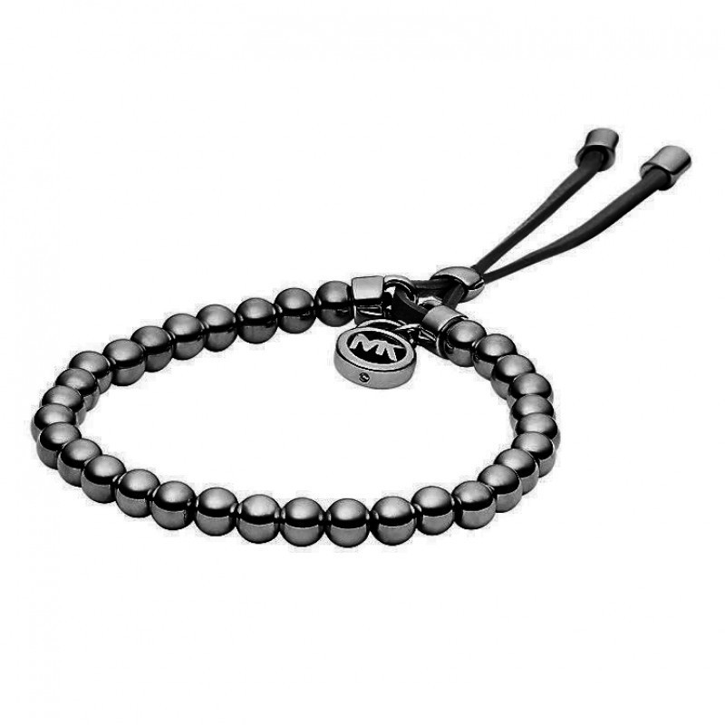 Bratara Barbati, Zamo®, MK Beads Black, Margele Negre si Snur Negru