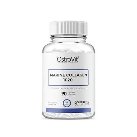 Supliment Alimentar, OstroVit, Marine Collagen 1020, Peptide din Colagen Marin Biodisponibile, 90 Capsule