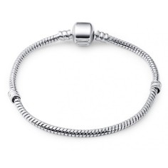 Bratara Unisex, Zamo®, PNDR Bangle Chain, Material Impletit Inoxidabil, Argintie