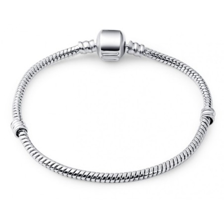 Bratara Unisex, Zamo®, PNDR Bangle Chain, Material Impletit Inoxidabil, Argintie