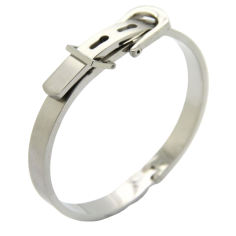 Bratara Barbati, Zamo®, Carter Belt Silver, Inchidere tip Catarama, Material Inox, Argintie