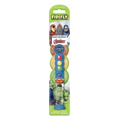 Periuta de Dinti pentru Copii, Firefly, Avengers, Hulk, Cronometru 1 min, Ventuza Stand-Up, cu Lumini, Soft, Albastru si Verde