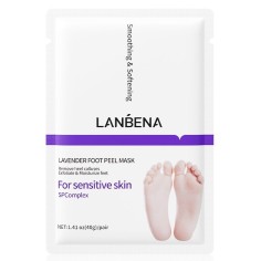 Masca Exfolianta pentru Picioare, Lanbena, cu Lavanda, Efect Hidratare si Catifelare, Utilizare 60min, 1 Pereche, 40gr