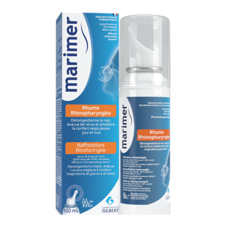 Spray Nazal, Marimer, Hipertonic Rhume, Curatare Eficienta in Cazul Racelii si Rinofaringitei, Copii 0+ si Adulti, 100ml
