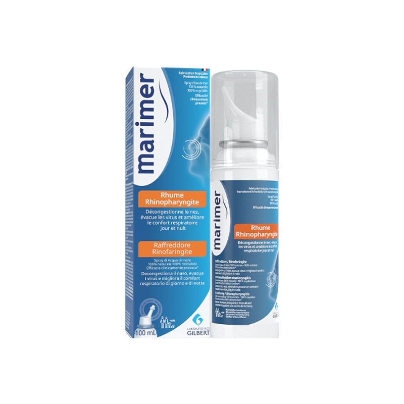 Spray Nazal, Marimer, Hipertonic Rhume, Curatare Eficienta in Cazul Racelii si Rinofaringitei, Copii 0+ si Adulti, 100ml