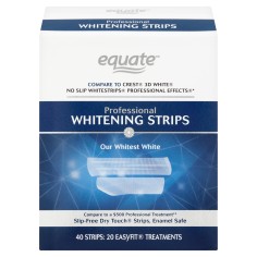 Box of 20x Teeth Whitening Strips, Equate, Professional, EasyFit, 10% Concentration
