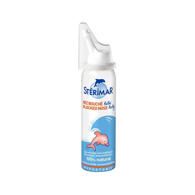 Spray Nazal, Sterimar Baby, Blocked, Hypertonic, Curatare Eficienta in Cazul Racelii si Rinofaringitei, 50ml