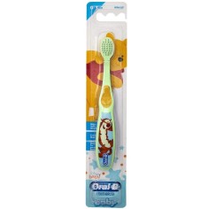 Children's Toothbrush, Oral-B, Baby Disney, 0-3 years, Extra-Soft, Tigger Character, Green Color