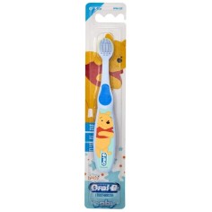 Periuta de Dinti Copii, Oral-B, Baby Disney, 0-3 ani, Extra-Soft, Personaj Pooh, Culoare Albastra