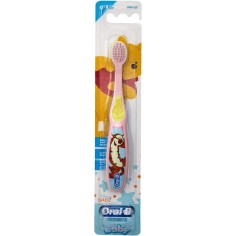 Periuta de Dinti Copii, Oral-B, Baby Disney, 0-3 ani, Extra-Soft, Personaj Tigger, Culoare Roz