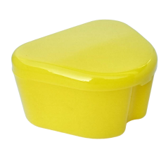 Storage Box, ZAMO®, for Prosthesis, Dental Appliance, Dental Work, Yellow Color