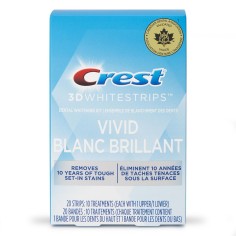 Benzi Albirea Dintilor, Crest, 3D White, Vivid Brilliant, Nivel Albire 7, Cutie 10 Plicuri, 20 Benzi