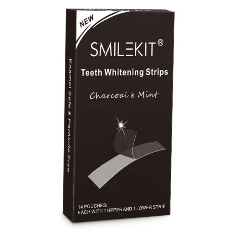 Box 14x Envelopes, Teeth Whitening Strips, Activated Carbon Smilekit, without peroxide
