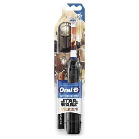 Periuta de Dinti Electrica pentru Copii, Oral-B, Mandalorian, Curatare Eficienta prin 12.000 VIbratii, Neagra