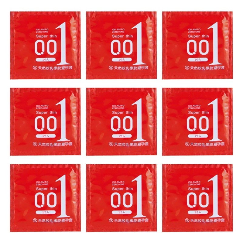 Set 10x Prezervative, JUNCAI, Okamto, fara Latex, fara alergeni, Ultra-Thin, Ultra Subtiri, 0.01mm