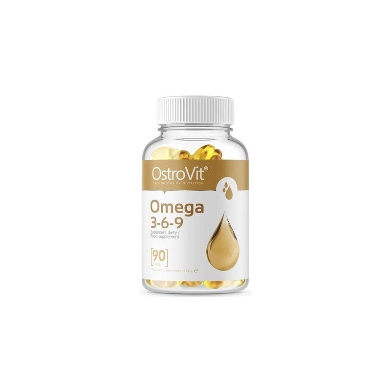 Supliment Alimentar, OstroVit, Omega 3-6-9, Ajuta Activitatea Sistemului Nervos, 90 capsule
