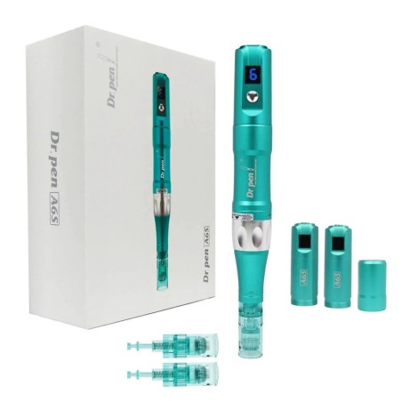 Creion cu Micro-Ace din Titan, Dermapen, Dr. Pen, Ultima A6s, fara Fir, 2x 12 pini, 0.25 - 3.00 mm, 2x Acumulatori, 5 viteze