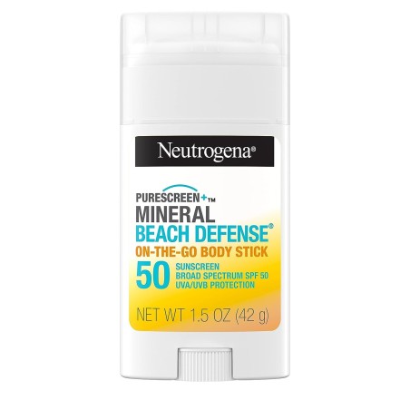 Stick Protectie Solara, Neutrogena, Purescreen Mineral, impotriva UVA si UVB, Rezistent la Apa, SPF 50, 42gr
