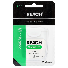 Dental Floss, Reach, for Plaque Removal, Wax, Mint Flavor, 50m