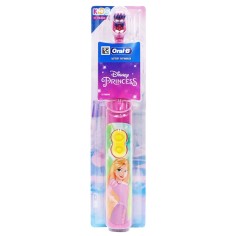 Periuta de Dinti Electrica pentru Copii, Oral-B, Princess, 8000 VIbratii, 3+ Ani, Baterii Incluse, Roz cu Verde