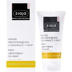 Crema de Fata, Ziaja Med, Intareste si Reinnoieste Fibrele de Colagen, cu Vitamina C + HA/P, SPF 6, 50ml