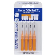 Set 4x Periute Interdentare, Elgydium, Mono Compact, pentru Curatare in Profunzime, Unica Folosinta, Orange, marime 1.2mm