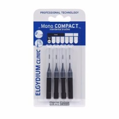 Set 4x Periute Interdentare, Elgydium, Mono Compact, pentru Curatare in Profunzime, Unica Folosinta, Black, marime 0.6mm