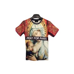 Tricou Barbati, Zamo®, 3D Pray for Paris, cu Imprimeu, Model Religios, Marimea L