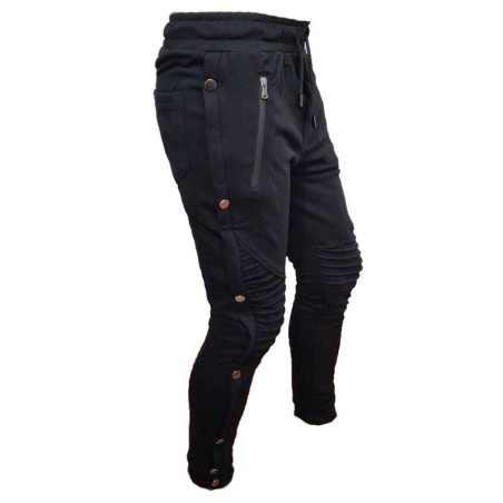 Pantaloni Barbati, Zamo®, Gotha, Regular Fit, cu Capse, Snur si Elastic, Culoare Neagra, Marime M