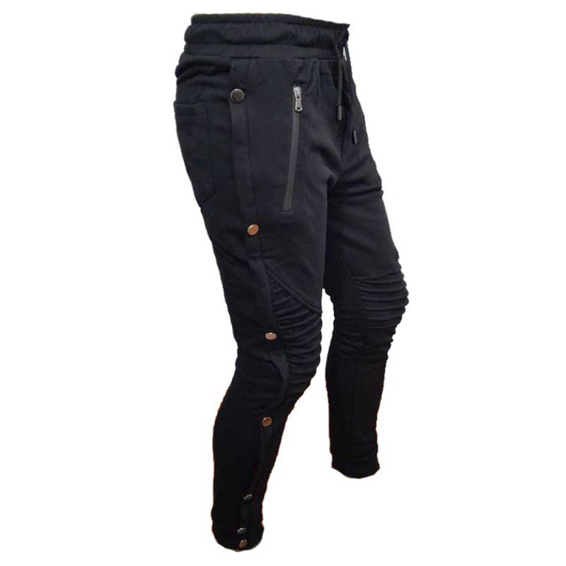 Pantaloni Barbati, Zamo®, Gotha, Regular Fit, cu Capse, Snur si Elastic, Culoare Neagra, Marime M