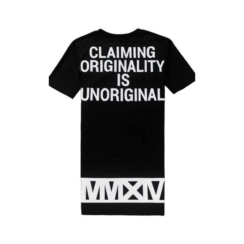 Tricou Dama, Zamo®, HBA FCK, Originality, Lung, cu Fermoare Laterale, Alb cu Negru, Marimea M