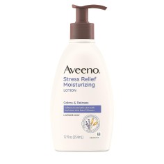 Lotiune de Corp, Aveeno, Stress Relief, cu Ovaz Colodail, pentru o Hidratare Intensiva, Efect 24h, Aroma Lavanda, 354ml
